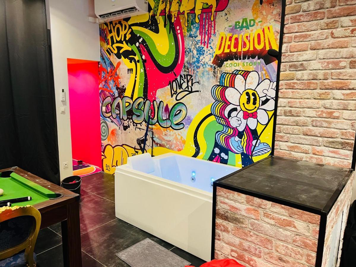 דואי Capsule Street Art - Sauna- Jacuzzi - Playstation 5 - Billard - Netflix - Home Cinema - Terrasse מראה חיצוני תמונה